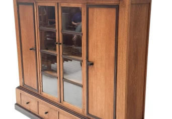 Art Deco Modernist Four-Door Bookcase, 1920s